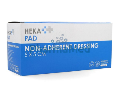 Image sur Compresses non-adhérentes HEKA - 5x5cm - 100pc